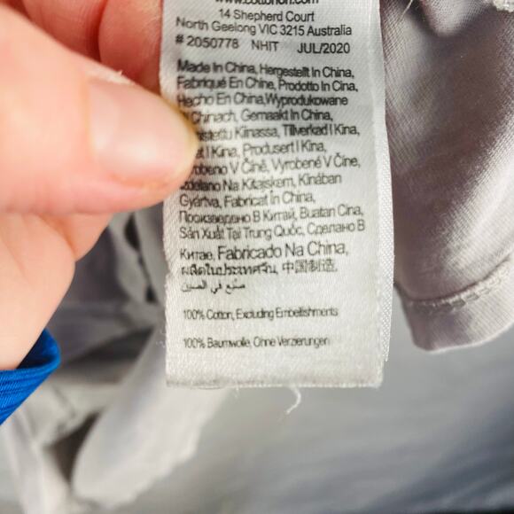 Cotton On Gray Skulls‎ Worn Graphic T-Shirt Rare Size Medium Goth Avant Garde - Picture 5 of 7